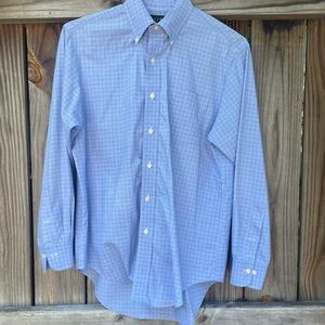 Lauren Ralph Lauren Men’s Button Down Dress Shirt Size 15.5 32/34 Blue/White